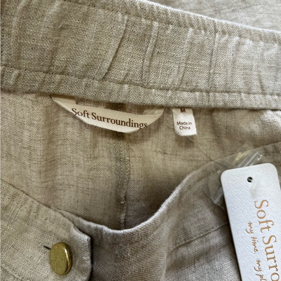 Soft Surroundings Neapolitan Linen Flax Tan Skirt Size Medium NWT - Picture 7 of 7